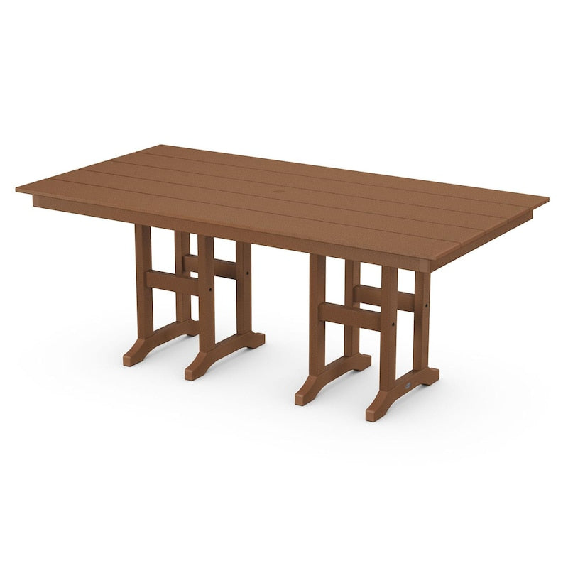 POLYWOOD 37 X 72-Inch Farmhouse Dining Table - Teak