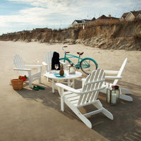 Thumbnail for POLYWOOD Classic Folding Adirondack 5-Piece Conversation Group - White