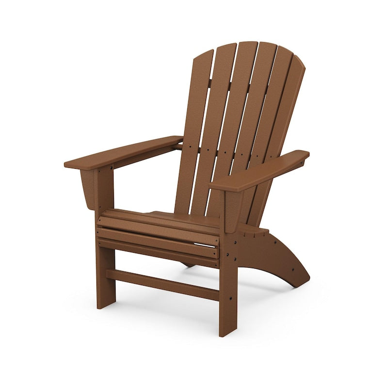 POLYWOOD Nautical Curveback Adirondack Chair - Teak