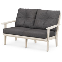 Thumbnail for POLYWOOD Lakeside Deep Seating Loveseat - Sand / Ash Charcoal