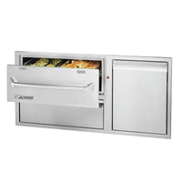 Thumbnail for Twin Eagles 42-Inch Built-In 120V Electric Outdoor Warming Drawer with Utility Drawer & Roll-Out Trash/Propane Tank Bin - TEWD42C-C