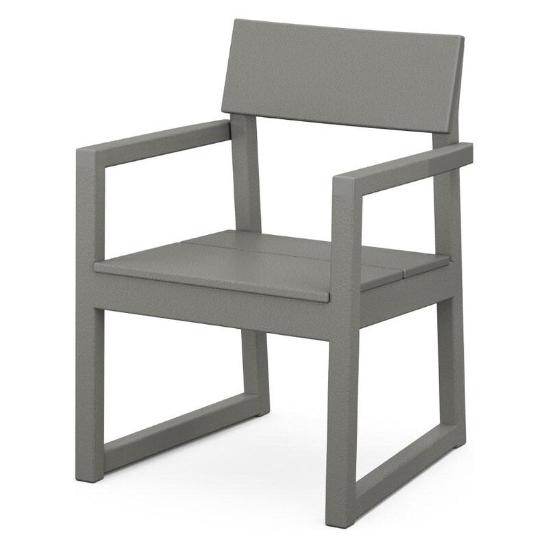 POLYWOOD EDGE Dining Arm Chair in Slate Grey