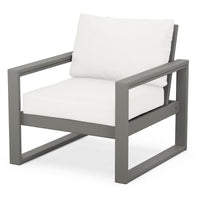 Thumbnail for POLYWOOD EDGE Club Chair in Slate Grey / Natural Linen