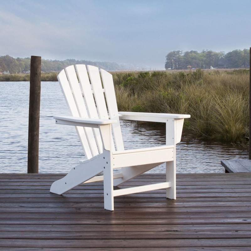 POLYWOOD Palm Coast Adirondack Chair - White