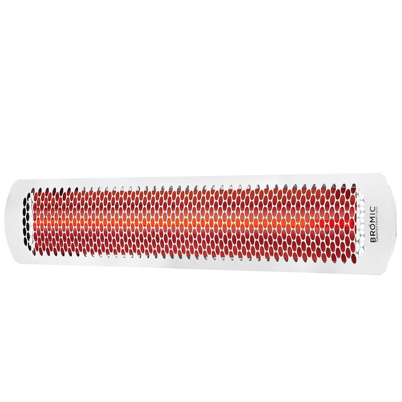 Bromic Heating Tungsten Smart-Heat 44-Inch 4000W Dual Element 277V Electric Infrared Patio Heater - White - BH0420044