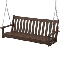 Thumbnail for POLYWOOD Vineyard 60-Inch Porch Swing - Mahogany