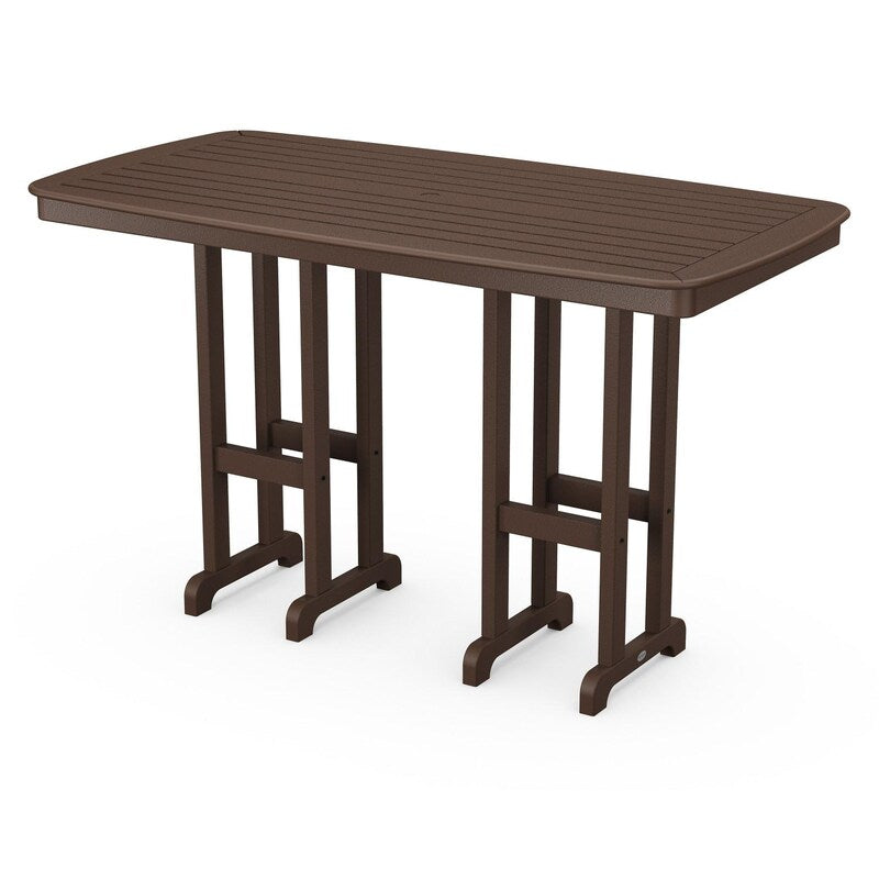 POLYWOOD Nautical 37 X 72-Inch Bar Table - Mahogany