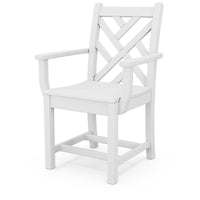 Thumbnail for POLYWOOD Chippendale Dining Arm Chair - White