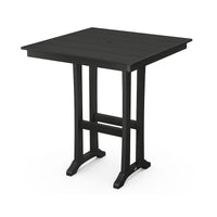 Thumbnail for POLYWOOD 37-Inch Farmhouse Trestle Bar Table - Black