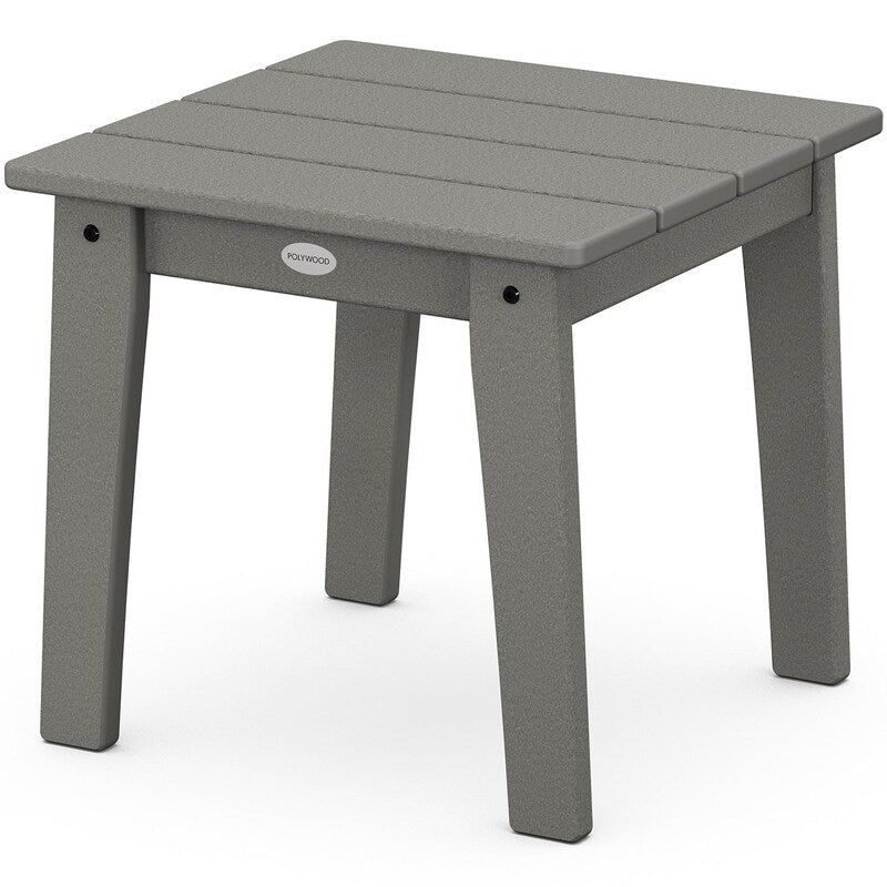 POLYWOOD Lakeside 18-Inch End Table - Slate Grey