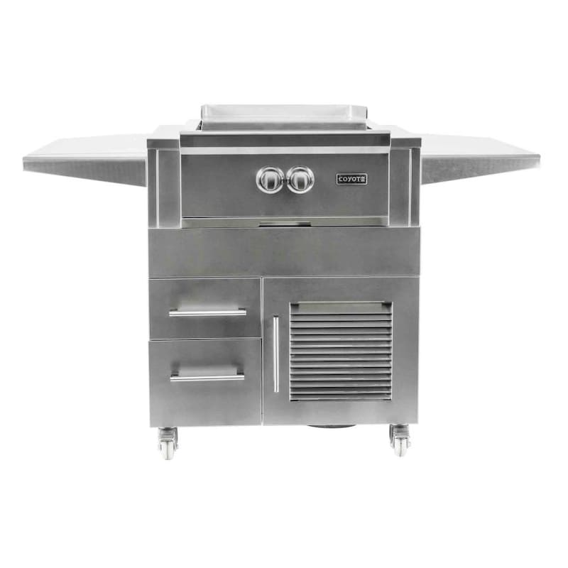 Coyote Built-In Natural Gas Power Burner w/ Coyote Universal Cart and Teppanyaki Grill