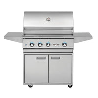 Thumbnail for Delta Heat 32-Inch 3-Burner Natural Gas Grill with Infrared Rotisserie Burner On Cart