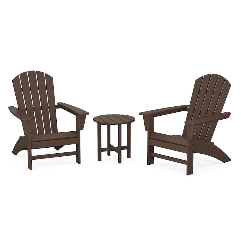 POLYWOOD Nautical 3-Piece Adirondack Set - Mahogany
