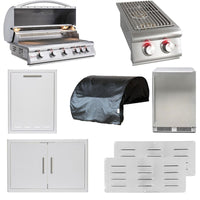 Thumbnail for Blaze Premium LTE 8-Piece 40-Inch Outdoor Kitchen Package - BLZ-5LTE2-NG-8PC-SC