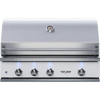 Thumbnail for Delta Heat 38-Inch 3-Burner Built-In Propane Grill w/ Rotisserie & Sear Zone - White Control Panel - DHBQ38RS-WL