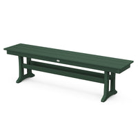 Thumbnail for POLYWOOD Farmhouse Trestle 65-Inch Bench - Green