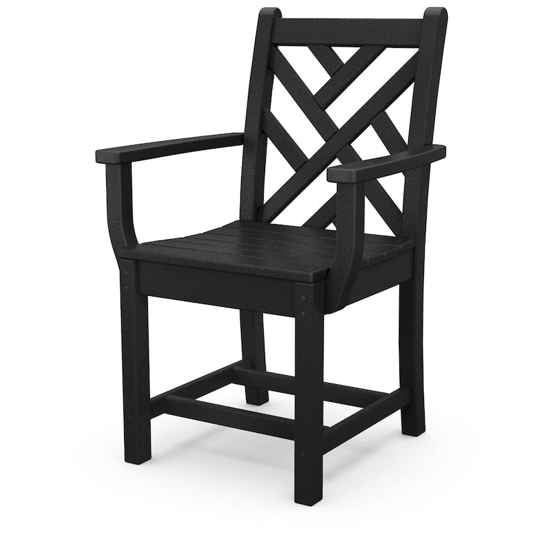 POLYWOOD Chippendale Dining Arm Chair - Black