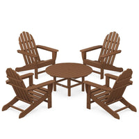Thumbnail for POLYWOOD Classic Adirondack 5-Piece Conversation Set - Teak