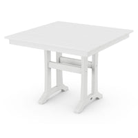 Thumbnail for POLYWOOD 37-Inch Farmhouse Trestle Dining Table - White