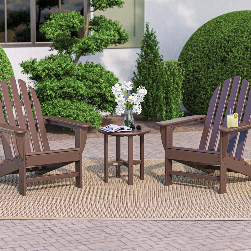 POLYWOOD Classic Adirondack 3-Piece Set - Mahogany