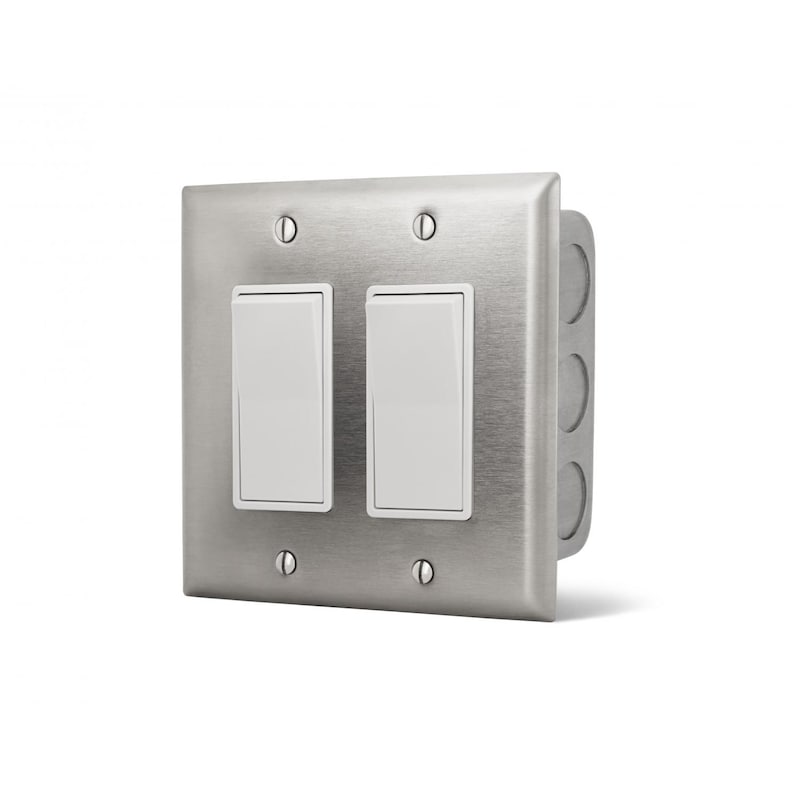 Infratech Dual On/Off Wall Plate Switch And Gang Box - 14-4405