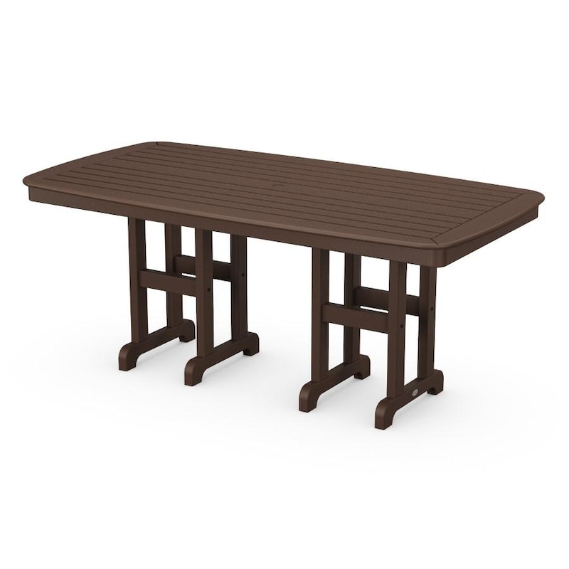 POLYWOOD Nautical 37 X 72-Inch Dining Table in Mahogany