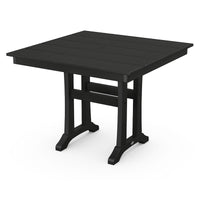 Thumbnail for POLYWOOD 37-Inch Farmhouse Trestle Dining Table - Black