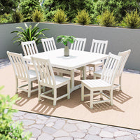 Thumbnail for POLYWOOD Vineyard 9-Piece Dining Set - White