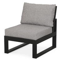 Thumbnail for POLYWOOD Modular Armless Chair in Black / Grey Mist