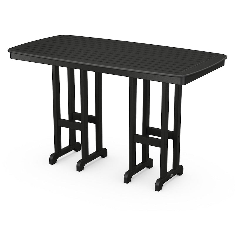 POLYWOOD Nautical 37 X 72-Inch Bar Table - Black