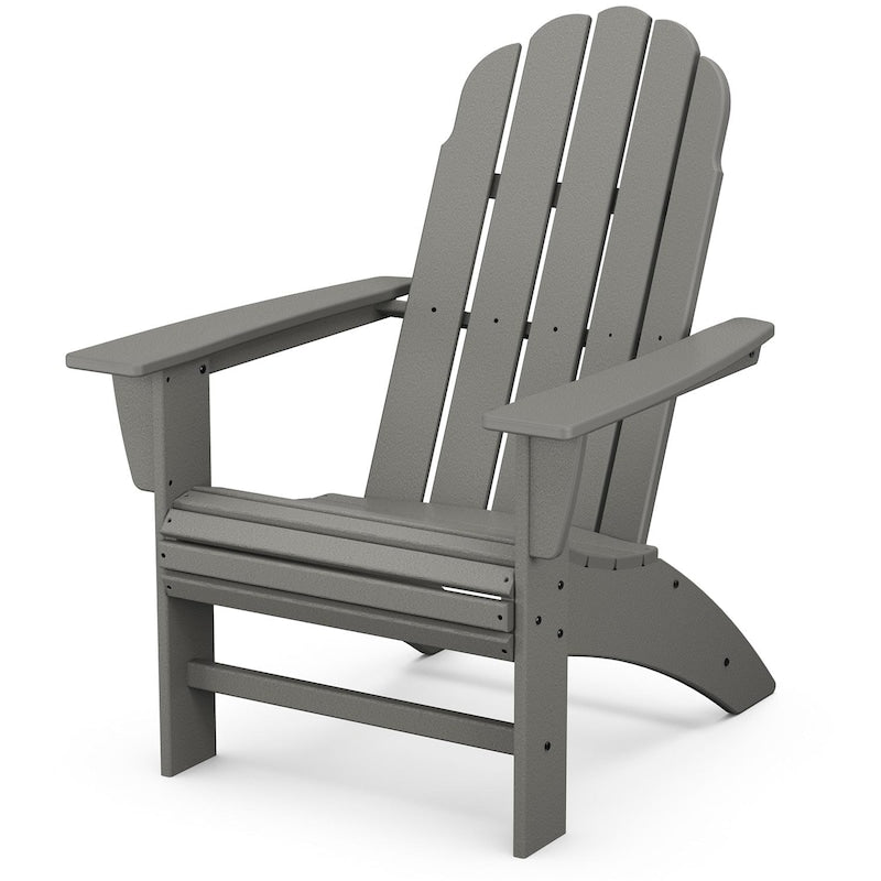 POLYWOOD Vineyard Curveback Adirondack Chair - Slate Grey