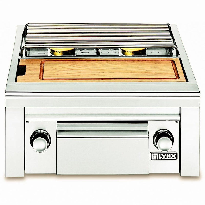 Lynx Professional Built-In Natural Gas Double Side Burner with Prep Center - LSB2PC-1-NG