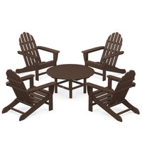 Thumbnail for POLYWOOD Classic Adirondack 5-Piece Conversation Set - Mahogany