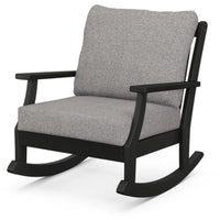 Thumbnail for POLYWOOD Braxton Deep Seating Rocking Chair in Black / Grey Mist