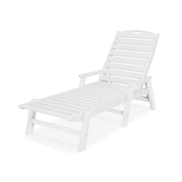 Thumbnail for POLYWOOD Nautical Chaise W/Arms - White