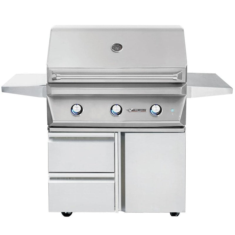 Twin Eagles 36-Inch 3-Burner Propane Gas Grill On Deluxe Cart