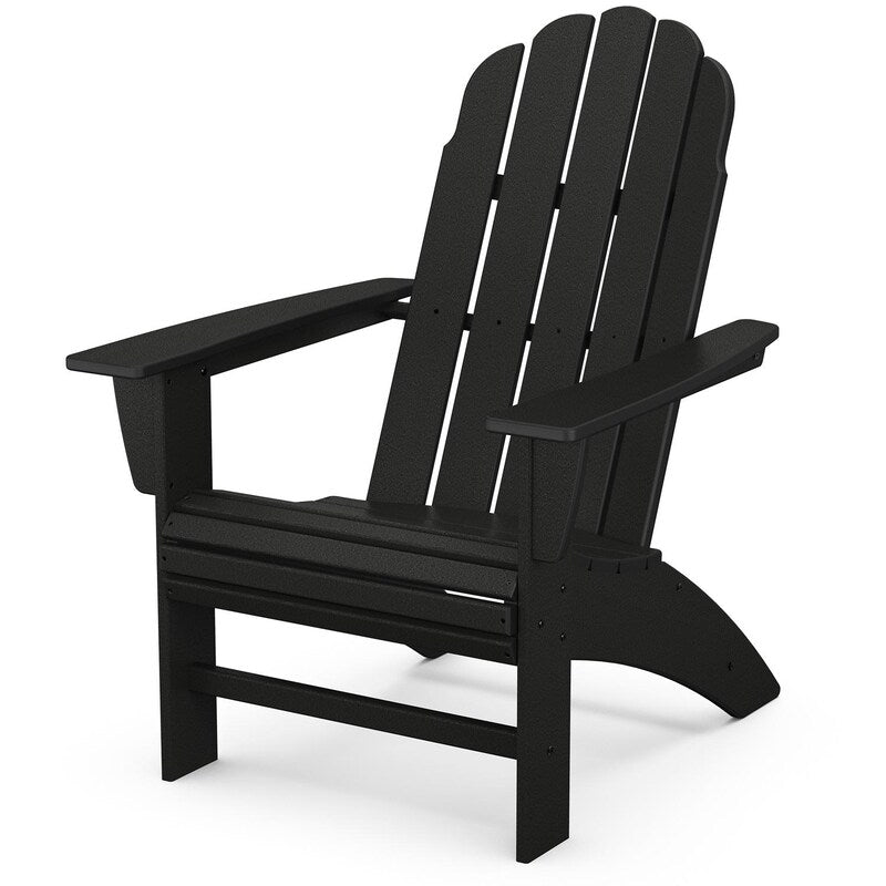 POLYWOOD Vineyard Curveback Adirondack Chair - Black