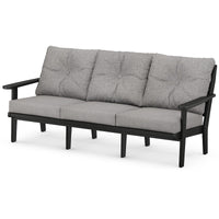 Thumbnail for POLYWOOD Lakeside Deep Seating Sofa - Black / Grey Mist