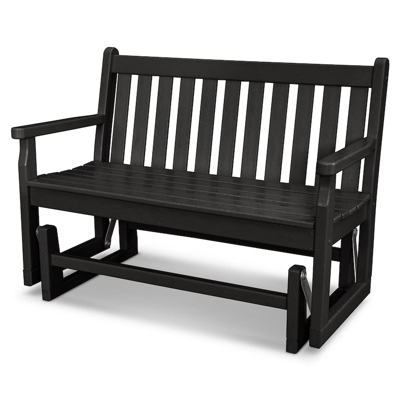 POLYWOOD Traditional Garden 48-inch Glider - Black