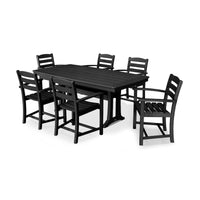 Thumbnail for POLYWOOD La Casa Cafe 7 Piece Arm Chair Dining Set - Black