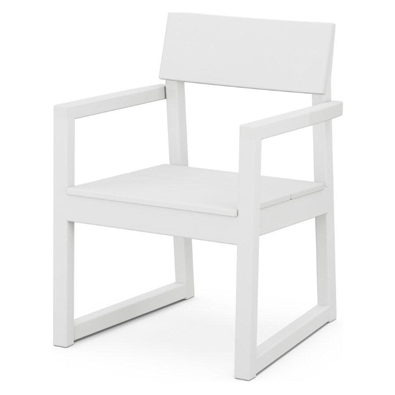 POLYWOOD EDGE Dining Arm Chair in White