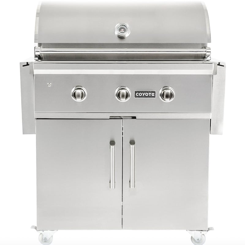 Coyote C-Series 34-Inch 3-Burner Freestanding Propane Gas Grill - C2C34LP  C1C34CT