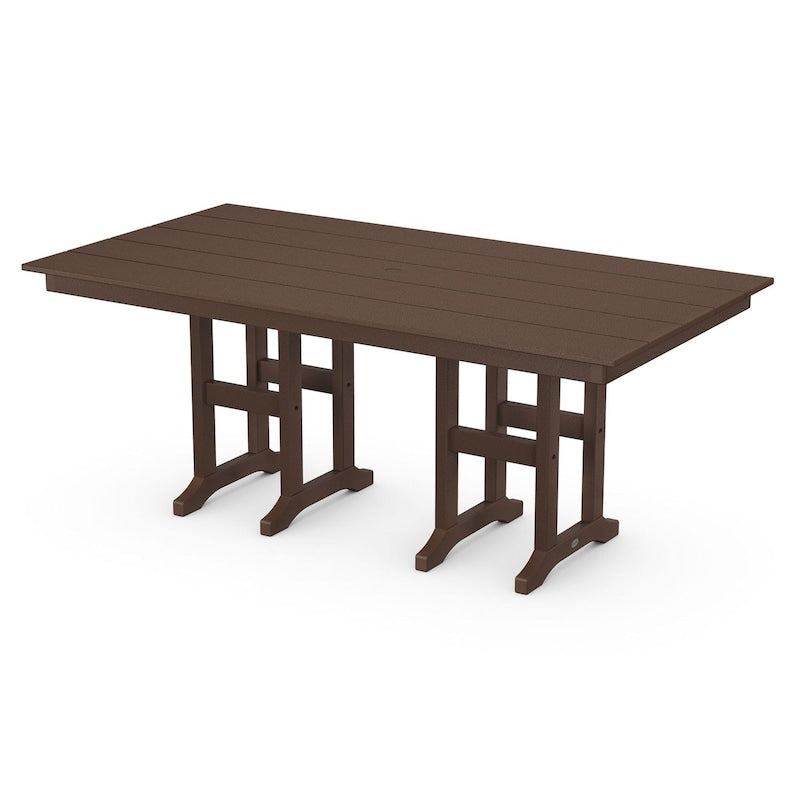 POLYWOOD 37 X 72-Inch Farmhouse Dining Table - Mahogany