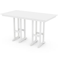 Thumbnail for POLYWOOD Lakeside 37 X 72-Inch Farmhouse Bar Table - White