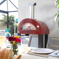 Thumbnail for Alfa Moderno 2 Pizze Propane Pizza Oven W/ Natural Gas Conversion Kit - Antique Red - FXMD-2P-GROA-U