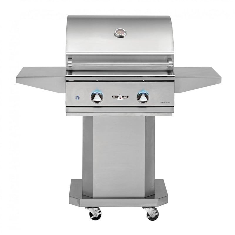 Delta Heat 26-Inch 2-Burner Natural Gas Grill On Pedestal Cart