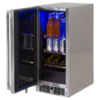 Thumbnail for Lynx 15-Inch 2.7 Cu. Ft. Left Hinge Outdoor Rated Compact Refrigerator - LN15REFL