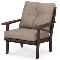 Thumbnail for POLYWOOD Lakeside Deep Seating Chair - Mahogany / Spiced Burlap