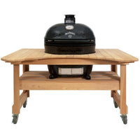 Thumbnail for Primo Jack Daniels Edition Oval XL 400 Ceramic Kamado Grill On Curved Cypress Table With Stainless Steel Grates - PGCXLHJ (2021)