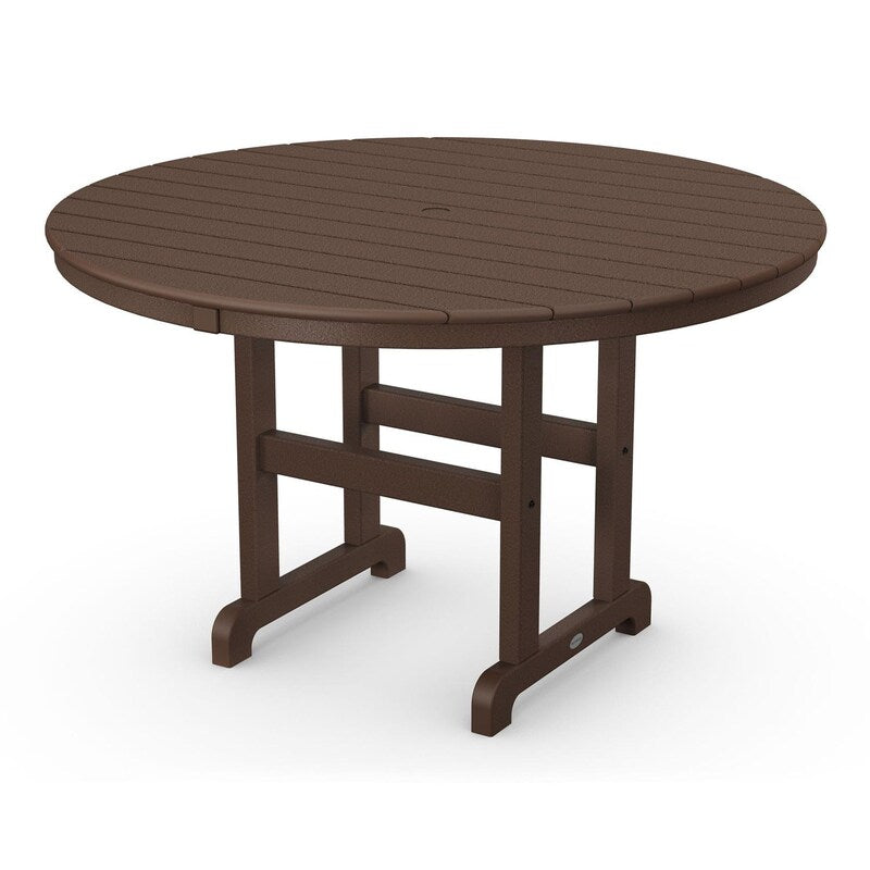 POLYWOOD 48-Inch Round Dining Table - Mahogany